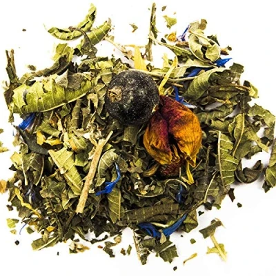 Abbildung von Schrader Traumkräuter Kräutertee u.a. mit Verbenen, Silberlindenblüten, Malvenblättern im Aromabeutel 75 g