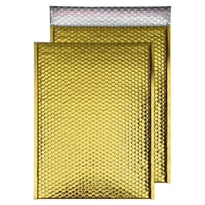 Abbildung von Blake Purely Packaging MBGOL450 Farbige Luftpolsterversandtaschen Glänzend Haftklebung Glamour Gold C3 450 x 324 mm 50 Stück