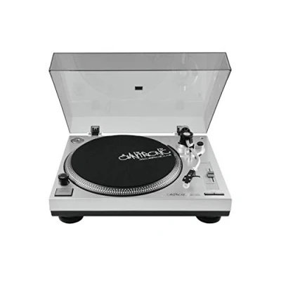 Abbildung von Omnitronic BD 1350 Plattenspieler silber Riemengetriebener DJ Turntable Lieferung inkl. Tonabnehmer