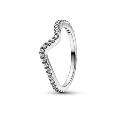 Abbildung von Pandora Sparkling WAVE Ring, Damen, Größe: 52, Sterling silver