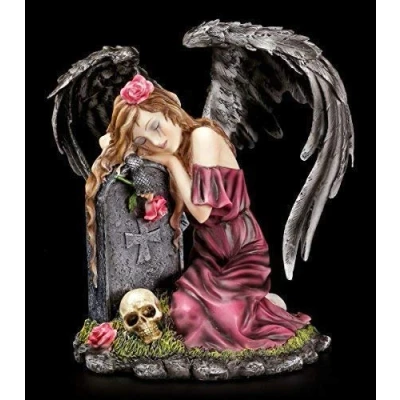 Abbildung von Gothic Engel Figur Ich Bin Immer bei dir Dark Angel Deko Fantasy Trauer Grabstein