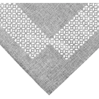 Abbildung von matches21 HOME &amp; HOBBY Tischdecke Mitteldecke Durchbrochene Ornamente grau 85x85 cm (1 tlg)