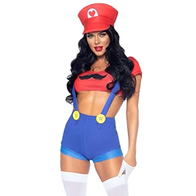 Abbildung von Scala Gamer Babe Erwachsenenkostüme Red, Blue S