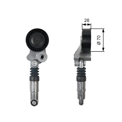 Abbildung von GATES T39158 Spannrolle FleetRunner Micro V Stretch Fit MERCEDES BENZ: Sprinter 3.5 T Kastenwagen, Pritsche/Fahrgestell