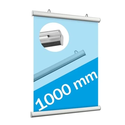 Abbildung von Posterklemmschienen Aluminium, aufklappbar silber 1000