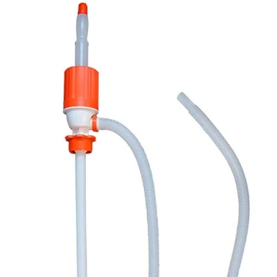 Abbildung von BRESTOL Benzinpumpe, Handpumpe, Fasspumpe säurefest mit 210L Fass Adapter für Benzin, Motoröl, Wasser, Säuren, Laugen, Diesel, 18,5L/Minute säurebeständige Umfüllpumpe, Siphonpumpe, Absaugpumpe