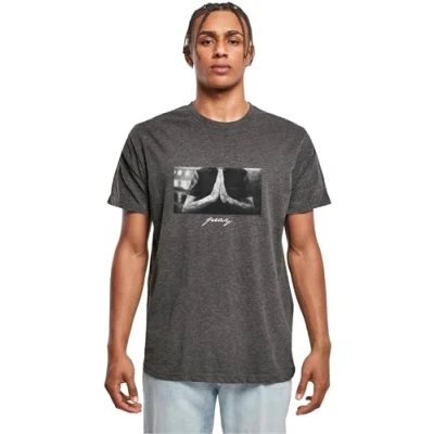 Abbildung von Mister Tee PRAY Tshirt print, Herren, Größe: Large, Charcoal