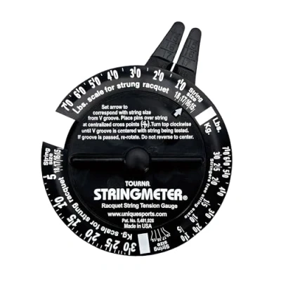 Abbildung von Tourna Unisex Erwachsene Stringmeter, schwarz, Einheitsgröße