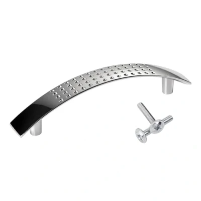 Abbildung von SO TECH® Möbelgriff DICO, Aluminium, Höhe 27 mm, Breite 16 mm (1 St), Länge 124 Bohrlochabstand (BA): 96 Chrom poliert