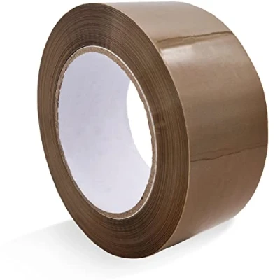 Abbildung von RAYLU PAPER Verpackungsband zum Versiegeln von Kartons und Verpackungen, robustes Klebeband, 45 Mikron, 50 mm x 132 m (1 Stück, Braun)
