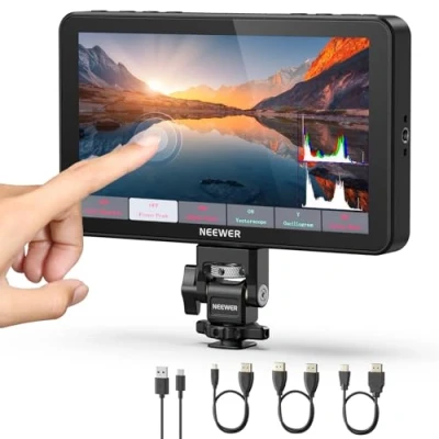 Abbildung von NEEWER F700 7&quot; Kamera Feld Monitor, 2000nit HD 1920 x 1080 IPS Touchscreen mit 3D LUT, 4K HDMI Loop In/Out Peak Focus DSLR Video Assist HDR Wellenform, Cold Shoe Mount, Batterie Nicht enthalten