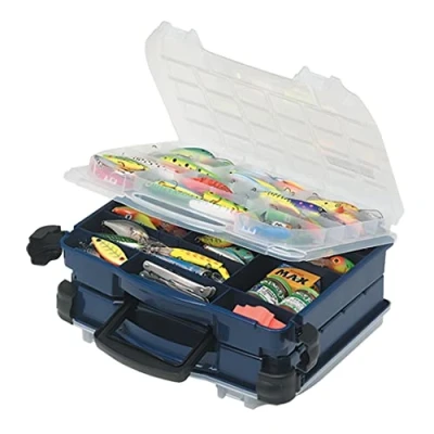 Abbildung von Plano Unisex Erwachsene 3952 Tackle Box 10, zweiseitig, doppelt, Blau, Mehrfarbig/Meereswellen (Ocean Tides), Einheitsgröße