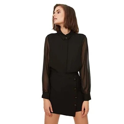 Abbildung von Trendyol Hemdbluse, Damen, Größe: 36, Black