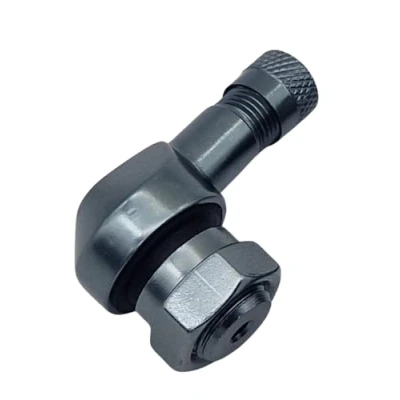 Abbildung von 1x Motorrad Alu Winkelventil Grau Anthrazit 11,3mm Ventile Eckventil Ventil