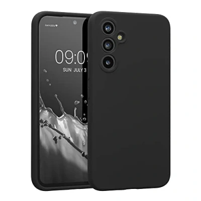 Abbildung von kwmobile Hülle kompatibel mit Samsung Galaxy A54 5G Case gummiert Silikon Handyhülle Schutzhülle Schwarz matt