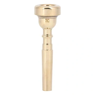 Abbildung von Metalltrompetenmundstück, Trompete Mundstück Langable Stylish Messing Professional Horn Musical Instrument Accessoires (Gold 7C)