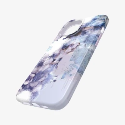 Abbildung von tech21 T21 8598 EcoArt Collage White and Blue für Apple iPhone 12 Pro Max 5G Vollständig biologisch abbaubare Handyhülle mit 3 Meter Fallschutz