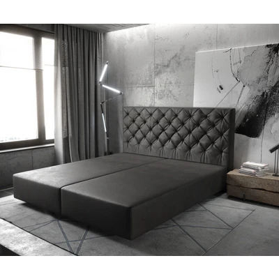 Abbildung von Boxspringgestell Dream Great 180x200 cm Lederimitat Anthrazit