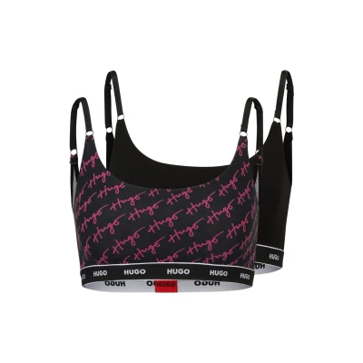 Abbildung von HUGO BRALETTE BH TWIN DESIGN (Packung, 2 tlg) mit Logo auf dem Bund