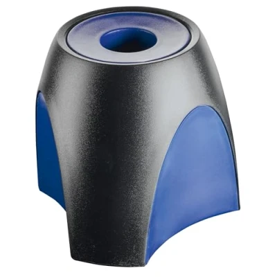 Abbildung von HAN Büroklammerspender DELTA mit Ringmagnet, Büro Zubehör für Heftklammern, moderner Klammernspender die Schreibtisch Organisation, 1752 34, schwarz blau