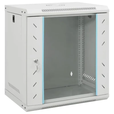 Abbildung von vidaXL 12U Wand Netzwerkschrank, Serverschrank Wandmontage, 19&quot; Wandgehäuse Rack Server Schrank, Wandschrank Datenschrank Abschließbar, IP20