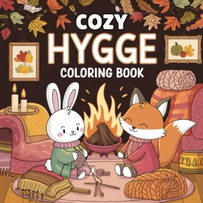 Abbildung von Cozy Hygge Coloring Book: Simple Designs for Adults &amp; Kids Featuring 40 Bold and Easy to Color Relax