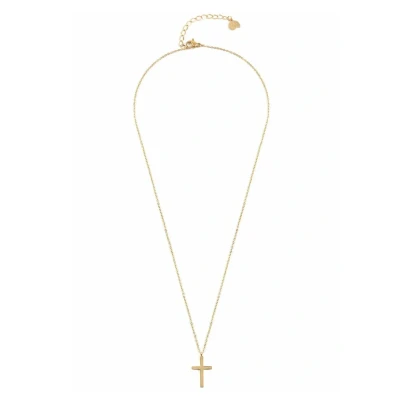 Abbildung von Hey Happiness Cross Halskette, Damen, Größe: One Size, Goldfarben