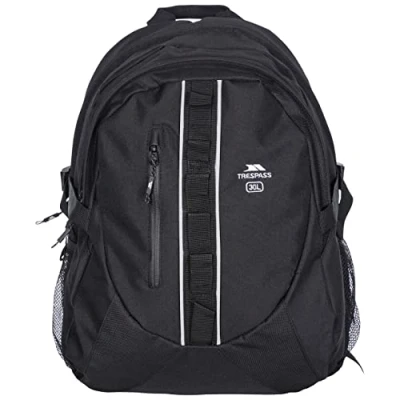 Abbildung von Trespass Deptron, Black, Rucksack 30 Liter mit internem Laptopfach &amp; Organizer, 3 Fächer, Schwarz