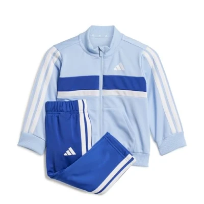 Abbildung von adidas Performance Seasonal Essentials Tiberio 3 Stripes Tricot Tracksuit Infant Unisex SET Trainingsanzug für Kinder, Größe: 86
