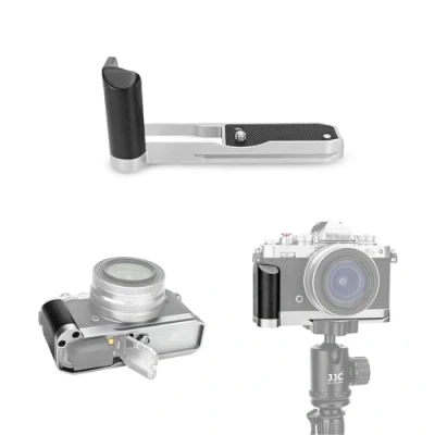 Abbildung von JJC Metall Handgriff für Nikon Z fc Kamera, Arca Swiss Typ Schnellwechselplatte rutschfeste L Halterung verbesserten Griff Ersetzt GR1 Handgriff, Silber