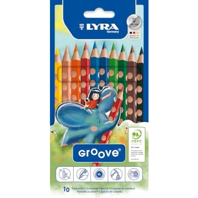 Abbildung von LYRA Groove Kartonetui mit 10 Farbstiften, Sortiert, 3811100
