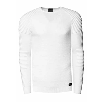 Abbildung von Rusty Neal MIT Modernem Rundhalsausschnitt Strickpullover, Herren, Größe: Large, Weiß