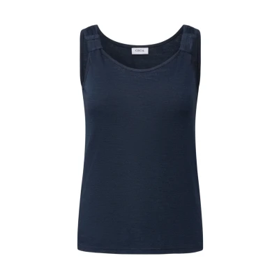 Abbildung von CECIL Damen 3226764 Top in Strick Optik, Urban Navy Blue, XL