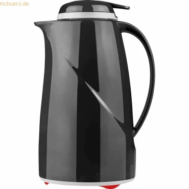 Abbildung von Helios 2934 002 Wave Push Kunststoff Isolierkanne, 1 Liter, schwarz