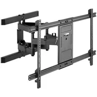 Abbildung von Goobay TV Wandhalter Pro FULLMOTION Wandhalterung, (bis 100,00 Zoll, inkl. Zubehör, 15 neigbar / 60 schwenkbar Traglast kg Schwarz)