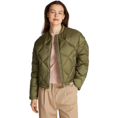Abbildung von Tommy Hilfiger Casual Daunenjacke, Damen, Größe: Medium, Utility olive