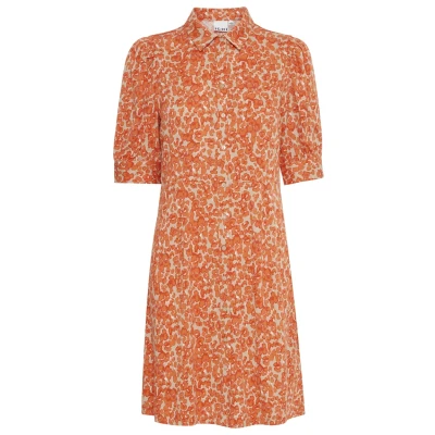 Abbildung von ICHI Ihaya Blusenkleid, Damen, Größe: 40, Coral rose leo aop