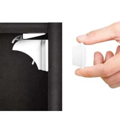 Abbildung von Norjews Magnetische Kindersicherung Schrank 10+2 Schranksicherung mit Montagehilfe Schubladensicherung unsichtbar für Baby und Kinder