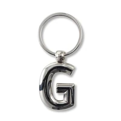 Abbildung von if Schlüsselanhänger mit Alphabet Buchstaben G aus Metall, 7 cm, silberfarben, silber, Klassisch