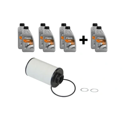 Abbildung von VAICO V10 3025 XXL Teilesatz, Ölwechsel Automatikgetriebe mit Dichtungen Dichtring, Ölmenge für Ölspülung EXPERT KITS +