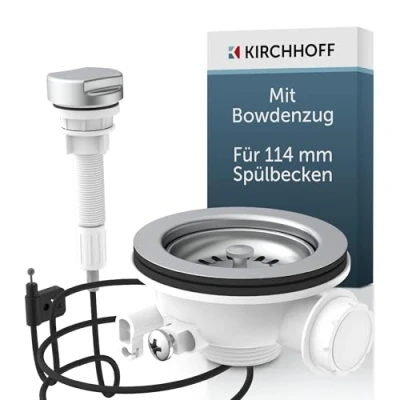 Abbildung von Kirchhoff Siebventil, Korbventil mit Überlaufanschluss+Drehbetätigung, Bowdenzug, Edelstahl