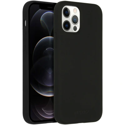 Abbildung von Apple iPhone 12 Pro Hülle MagSafe Silikon Accezz Soft Case/Backcover Handyhülle Schwarz