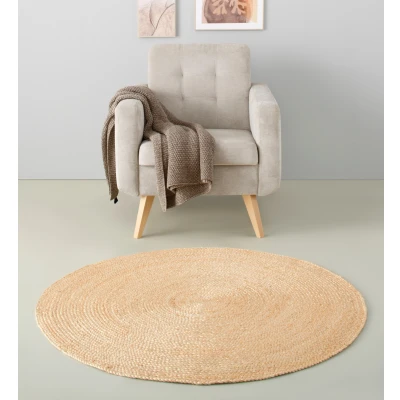 Abbildung von my home Teppich &quot;Naturala, Jute Teppich, handgefertigt&quot;, rund, Naturprodukt, Jute, Boho, Wendeteppich, Wohnzimmer, Esszimmer