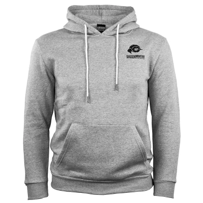 Abbildung von GUGGEN Mountain Herren Kapuzenpullover mit Fleece Hoodie Hooded Logo Sweater Sweatjacke Warmer Pullover Streetwear Langarm Kapuze Outdoor Sport Hellgrau XXL