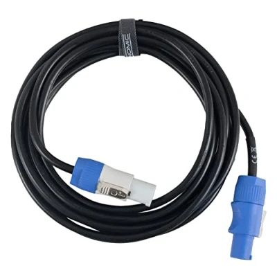 Abbildung von Pronomic Power Twist 5 Stromkabel Kabel zur Stromversorgung von Aktiv Lautsprechern und Scheinwerfern PowerCon kompatible Stecker (H05VV F) mit 3x 1,5 mm² Länge: m Schwarz