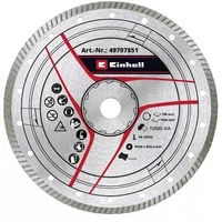 Abbildung von Original Einhell Turbo Diamant Trennscheibe 250 x 25,4 mm (Steinschneider Zubehör, Ø mm, 6 Diamantrand, max. 7650 min 1, für Steintrennmaschinen)
