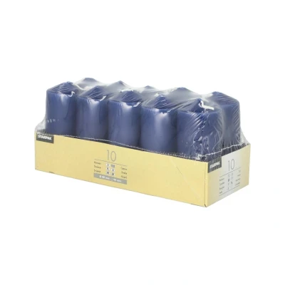 Abbildung von PAPSTAR Stumpenkerze 10 Stumpenkerzen Ø 40 mm · 90 dunkelblau