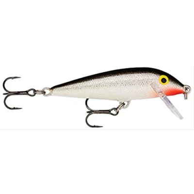 Abbildung von Rapala CountDown Angelköder Angelzubehör aus Balsaholz Süßwasser Spinnköder Lauftiefe 2.1 3m Fischköder 9cm, 12g Hergestellt in Estland Silver