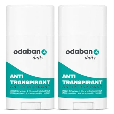 Abbildung von ODABAN Deo Pumpspray Antitranspirant Spray gg. starkes Schwitzen +Langzeitschutz, 2 tlg., Langzeitschutz gegen Parfümfrei keine Deoflecken
