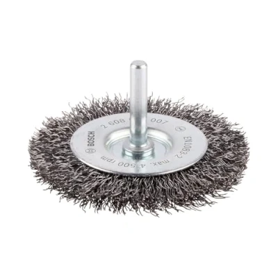 Abbildung von Bosch Accessories Professional 1x Scheibenbürste Gewellter Stahldraht (Metall, Stahl, Ø 75 mm, Schaft 6 0.3 Zubehör Bohrmaschine)